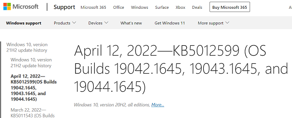 win10更新发布KB5012599和KB5012591 增加了搜索亮点的功能