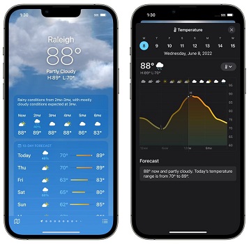 ios16全新天气app体验 集成darksky技术预报更详细
